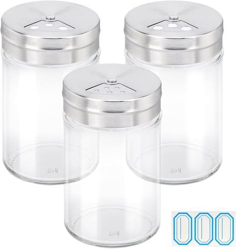 Spice jars pack oz glass - 3, 3